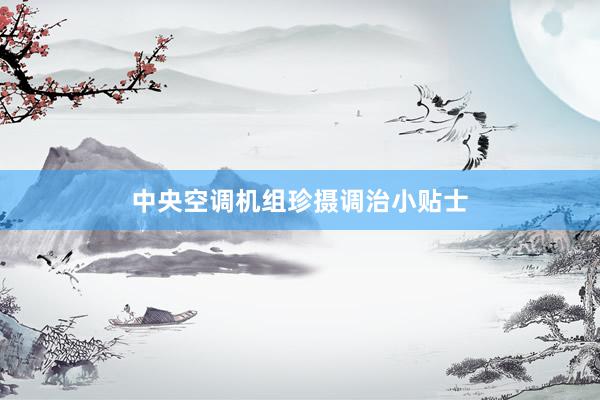 中央空调机组珍摄调治小贴士